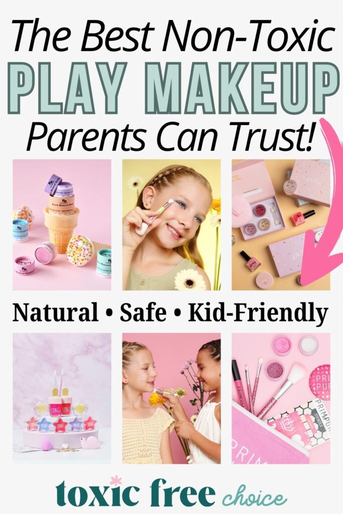 Non-toxic play makeup for kids featuring natural, safe, kid-friendly makeup sets parents can trust for dress-up play.