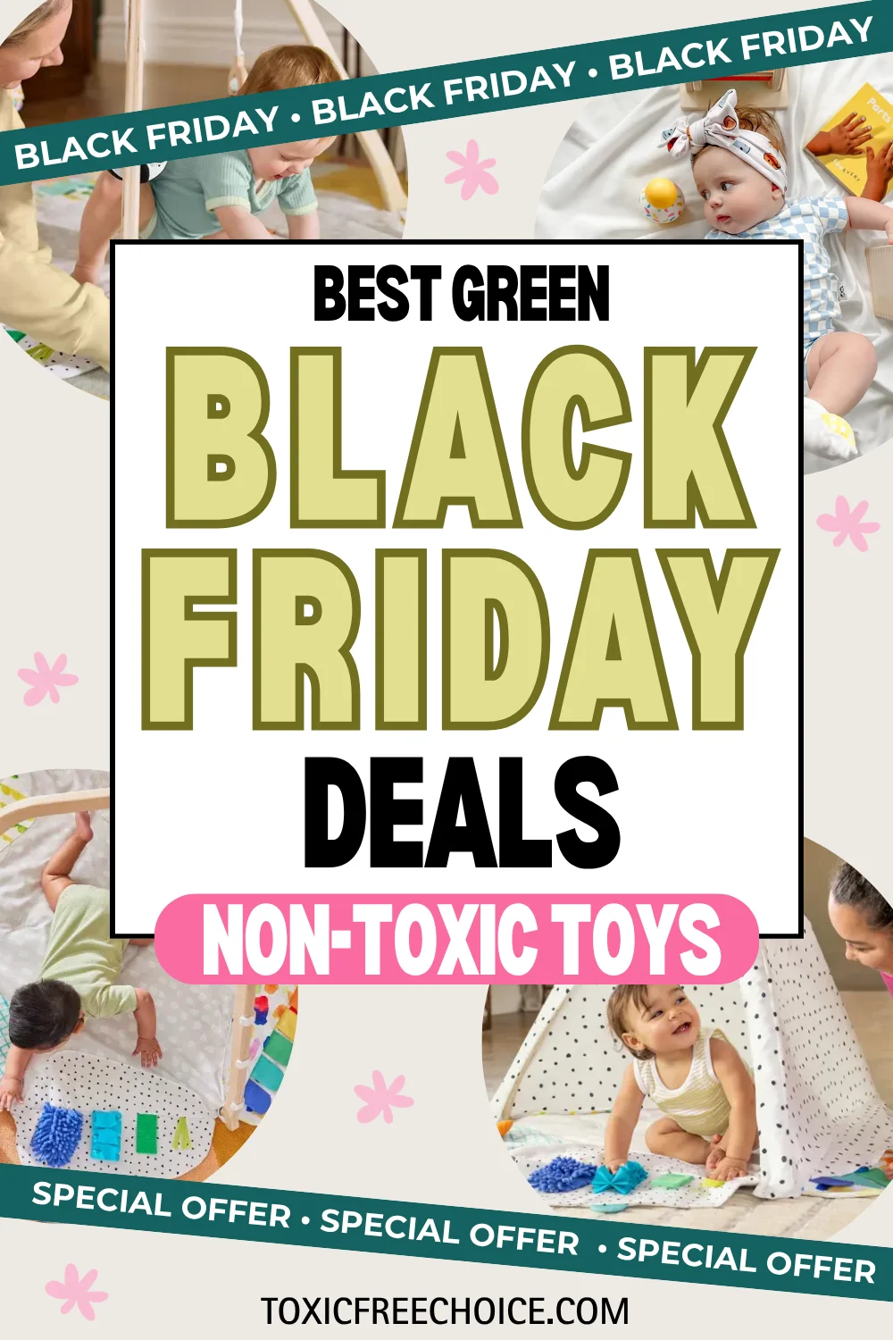 Lovevery non-toxic wooden and organic cotton toys designed for safe developmental play, perfect for Black Friday savings on educational toys.