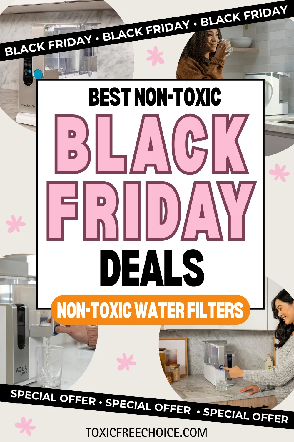 AquaTru non-toxic reverse osmosis water filters that remove PFAS, lead, and microplastics, ideal for clean-water Black Friday deals.