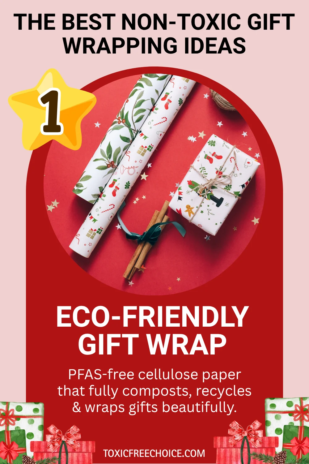 Waterleaf PFAS-free gift wrap made from cellulose fibers USA.