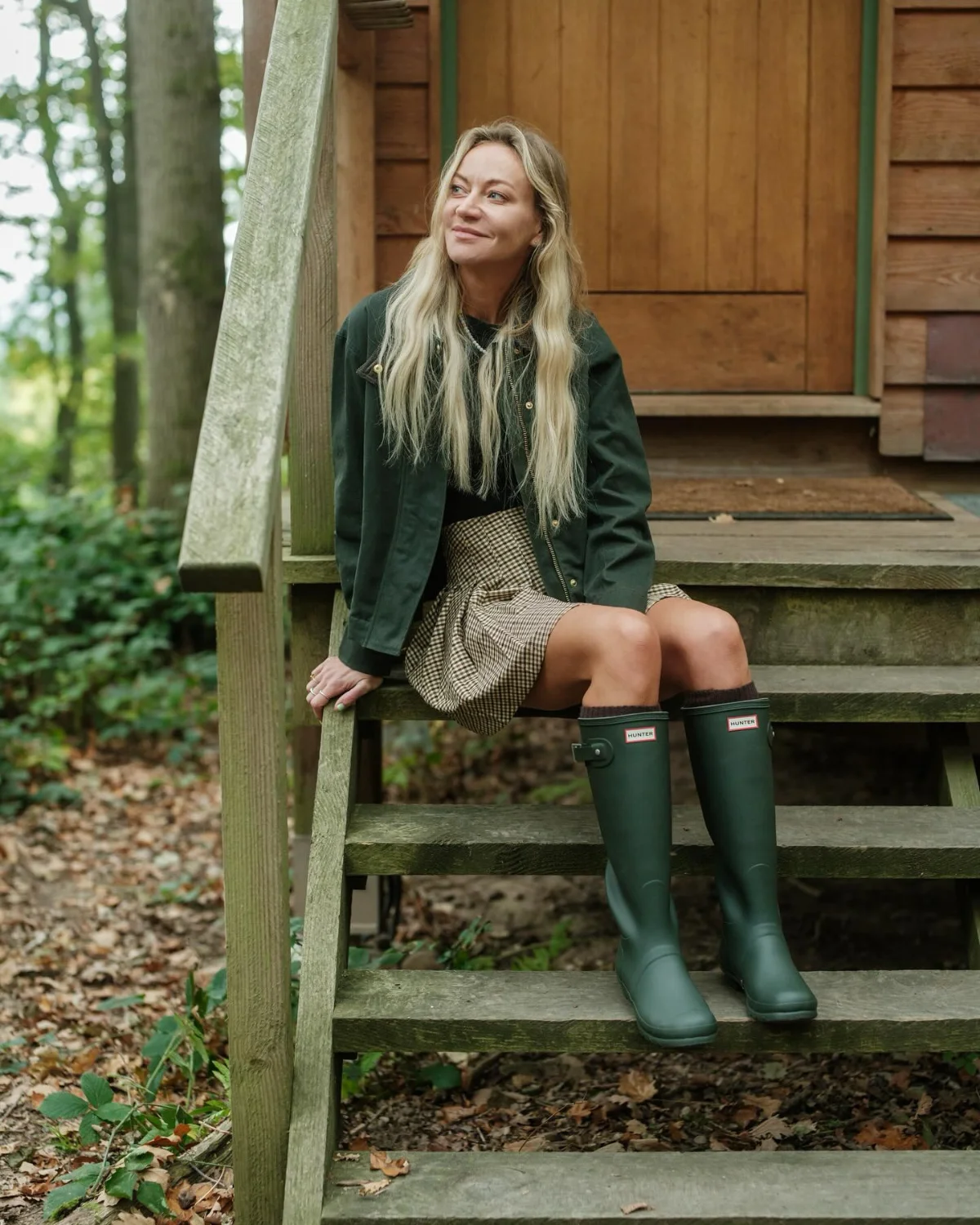 Hunter Play boots made from PFAS-free natural rubber and recycled lining.