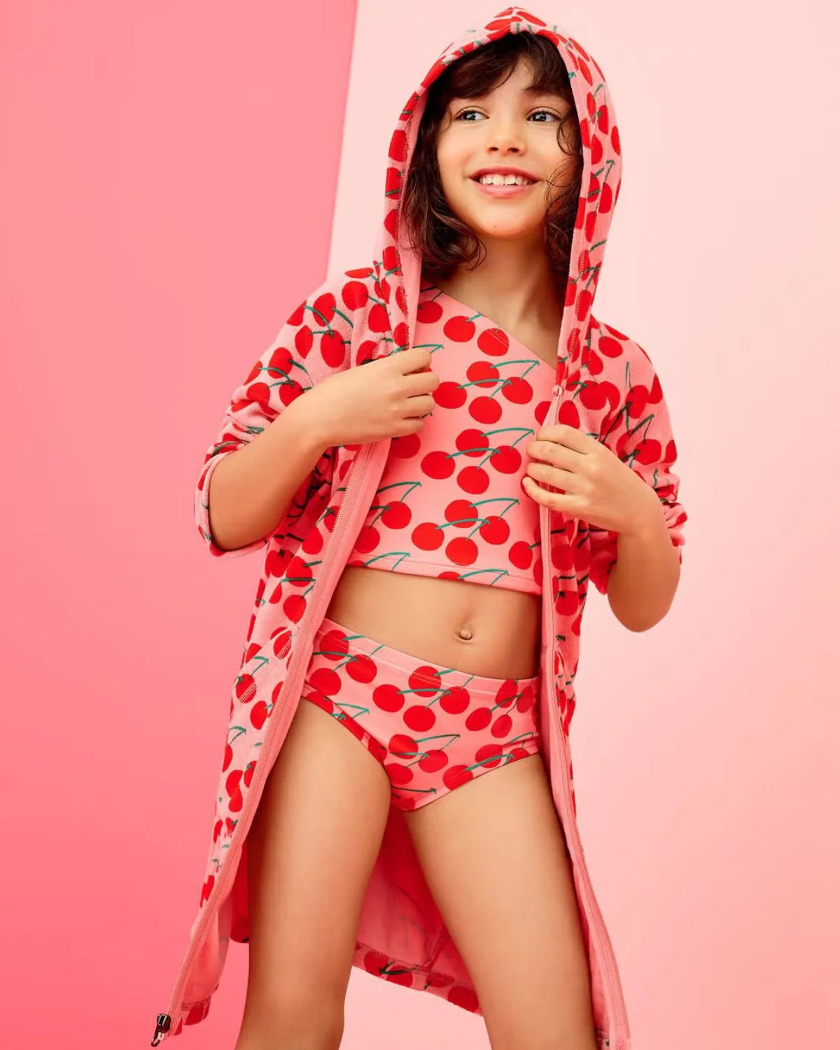 Hanna Andersson kids' swimwear is made with OEKO-TEX certified recycled nylon fabric.