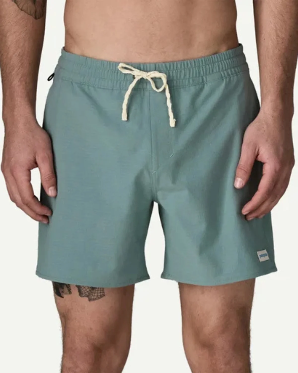 Patagonia men’s swim trunks made with organic cotton recycled polyester and Bluesign certified materials.