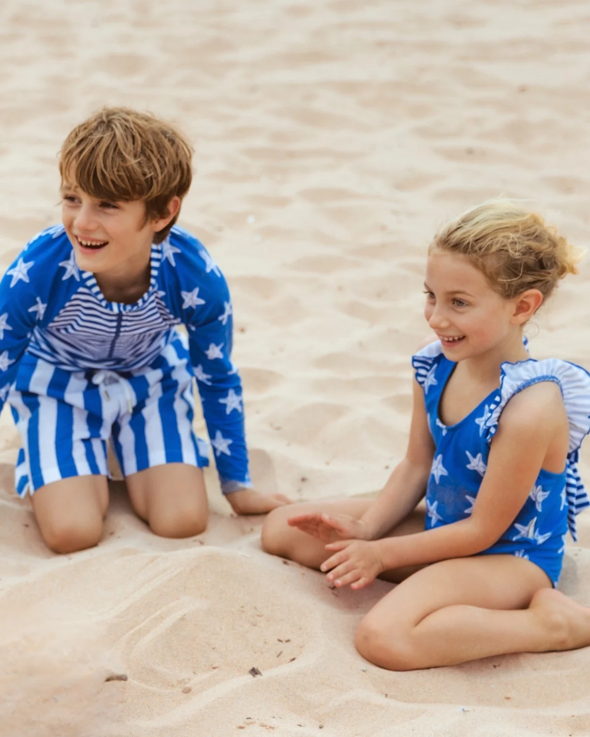 Pure Earth kids' swimwear is made from organic cotton with minimal synthetic stretch fibers and non-toxic dyes.